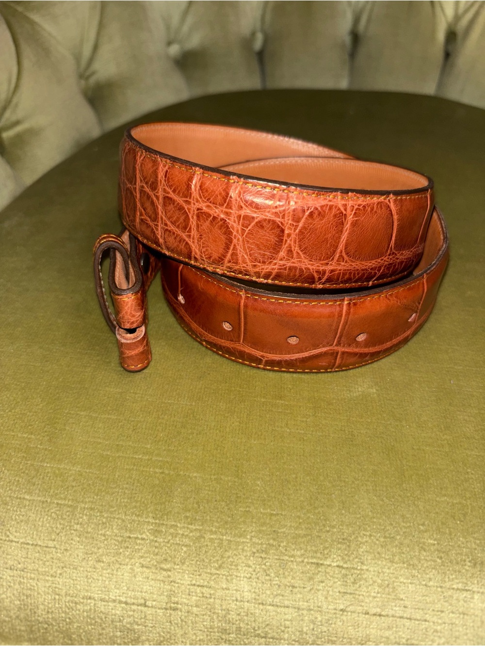 James Reid Unisex Alligator belt Size 34